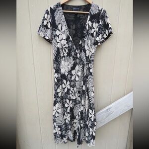 Spenser Jeremy Black Floral Dress 12 Large